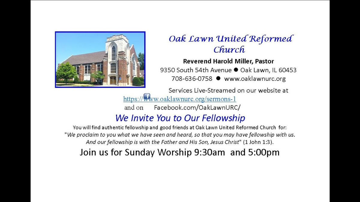 PM - Evening Sermons (teaching series ie: Heidelberg Catechism, Canons of Dort)